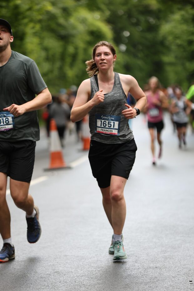 A woman running in the Great West Run