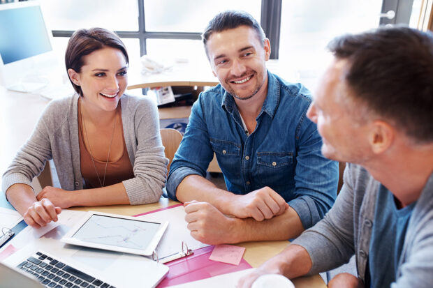 Team of office workers
