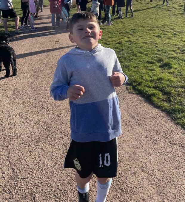 Arthur taking part in a Park Run