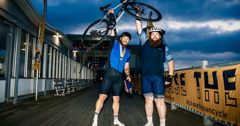 Andrew and Paul celebrating at the end of the event.