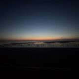 Sun setting on the ride.
