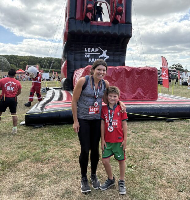 Sarah and Arthur Exeter 5K Inflatable