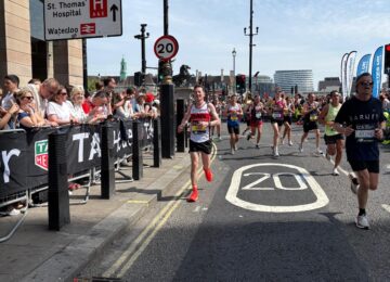 Dan running at the London Marathon